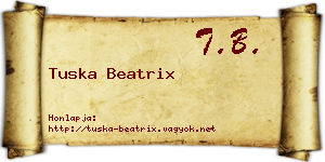 Tuska Beatrix névjegykártya