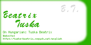 beatrix tuska business card